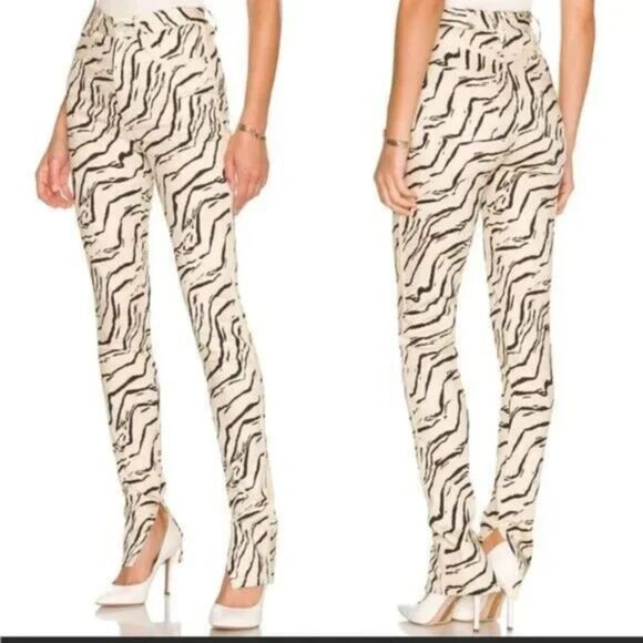 Weworewhat Tiger Piped Stiletto Slit High Rise Stretch Jean 29 - Picture 3 of 11